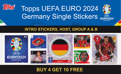 Topps UEFA EURO 2024 Deutschland Einzelsticker - Intro, Host, Gruppe A & B