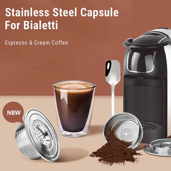 iCafilas Cápsula de Café Reutilizable Cápsula Filtro Expresso para Máquina de Rotura Bialetti