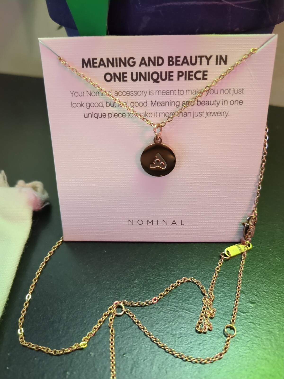 Muslim Rose Gold Plated Arabic Letter Necklace H Nominal Jewelry Style 1