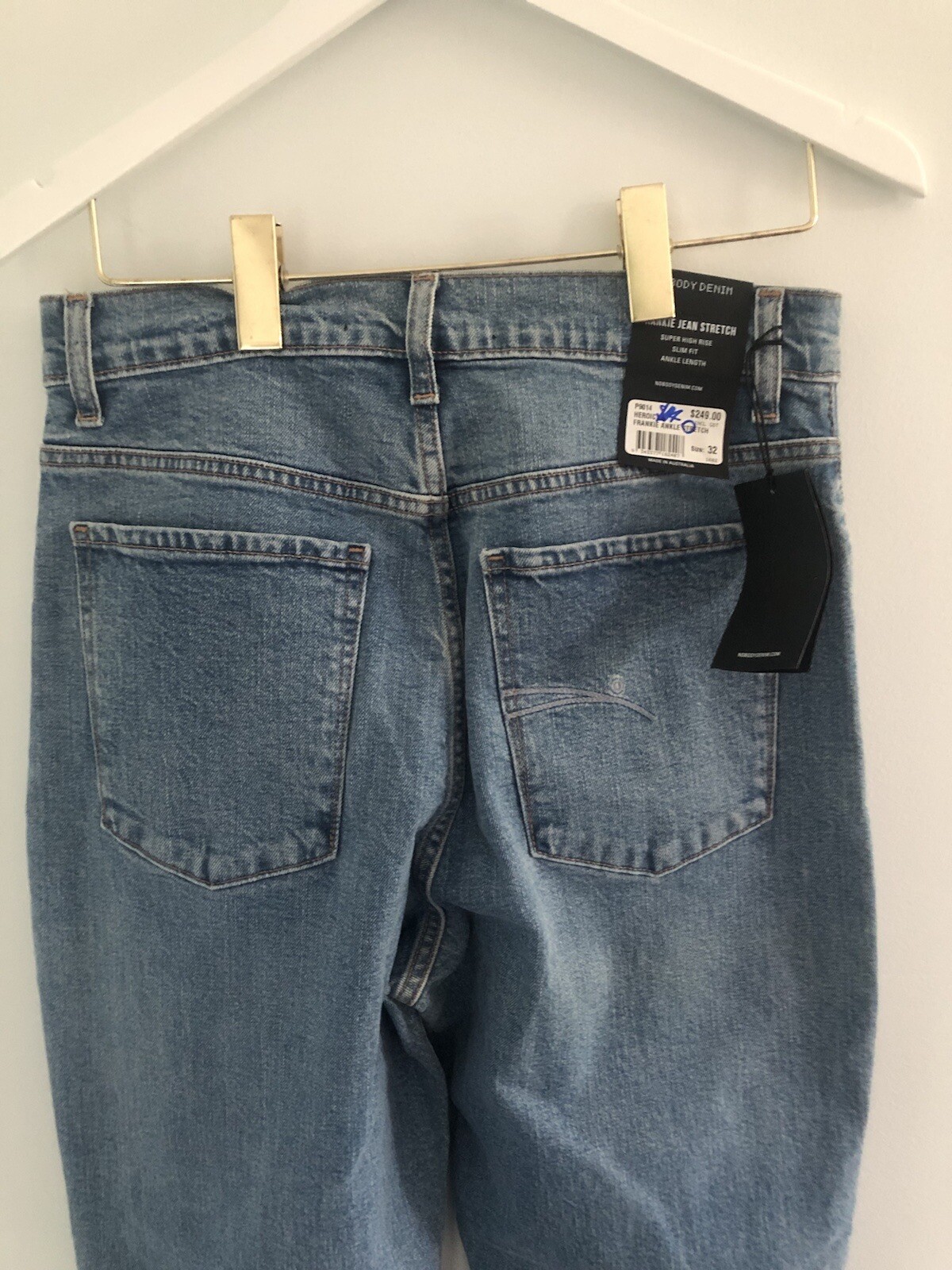 NOBODY DENIM BNWT Women's Jeans Blue Size 32 (14) Frankie Jean BNWT RRP249 image 9