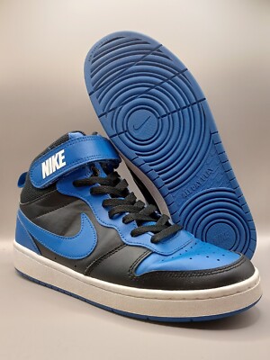 Size 6Y Nike Court Borough Mid GS Youth Game Royal Blue