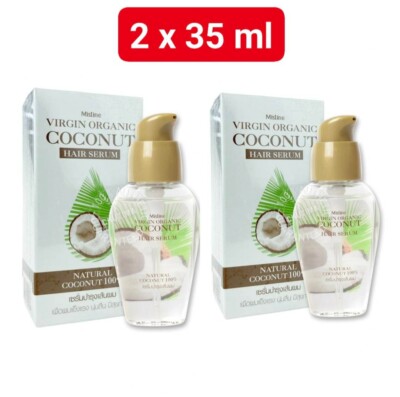 2x VIRGIN ORGANIC COCONUT HAIR SERUM OIL COLD DRY DAMAGE NATURAL TREATMENT