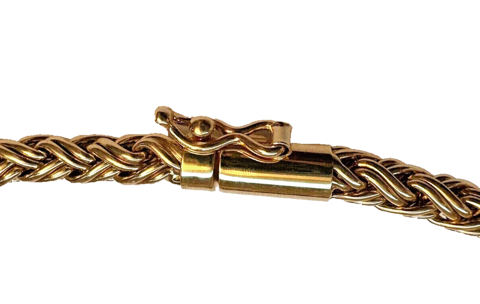 Tiffany & Co. 18K Yellow Gold Wheat Braided Rope Russian Weave 7 1/4 ...