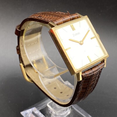 Vintage Zodiac LTD 53 Swiss 17 Jewels Plaque G 20 Rectangle Watch