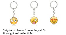 Emoji Emoticon Glass Keychain Key Ring Happy Gifts Jewelry key chain USseller