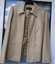 Betty Jackson Women Genuine Leather Jacket Size 10
