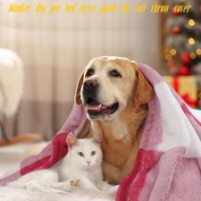 Blanket dog pet bed fuzzy plush fur soft throw cover