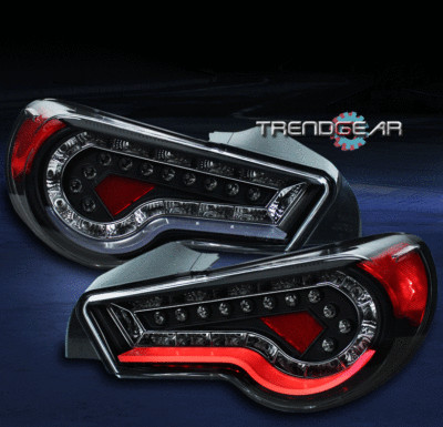 FOR 2012-2016 SCION FR-S / BRZ FT86 LED TAIL BRAKE LIGHTS REAR LAMPS BLACK