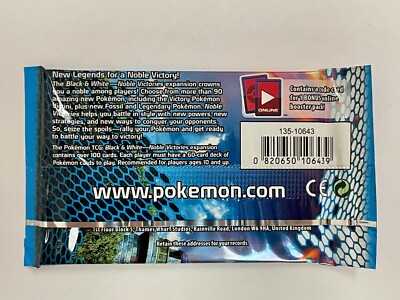 pokemon black and white noble victories booster box Pokemon TCG: Black & White - Noble Victories Booster Pack