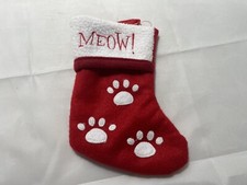 cat Christmas stocking H