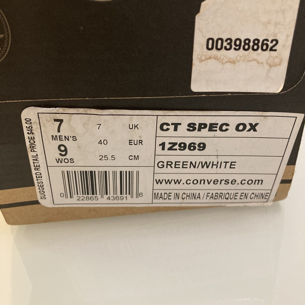 にん New Unisex Converse Chuck Taylor Men's 7 And Womens 9 Green