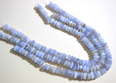 edelsteine24 Echter Chalcedon Edelsteinstrang fac. Nuggets 12mm-40cm! Chal-b6