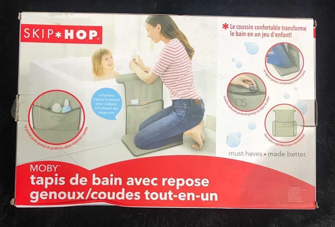 Skip Hop Moby Baby Bath Elbow Saver And Kneeler Set Grey For Sale Online Ebay