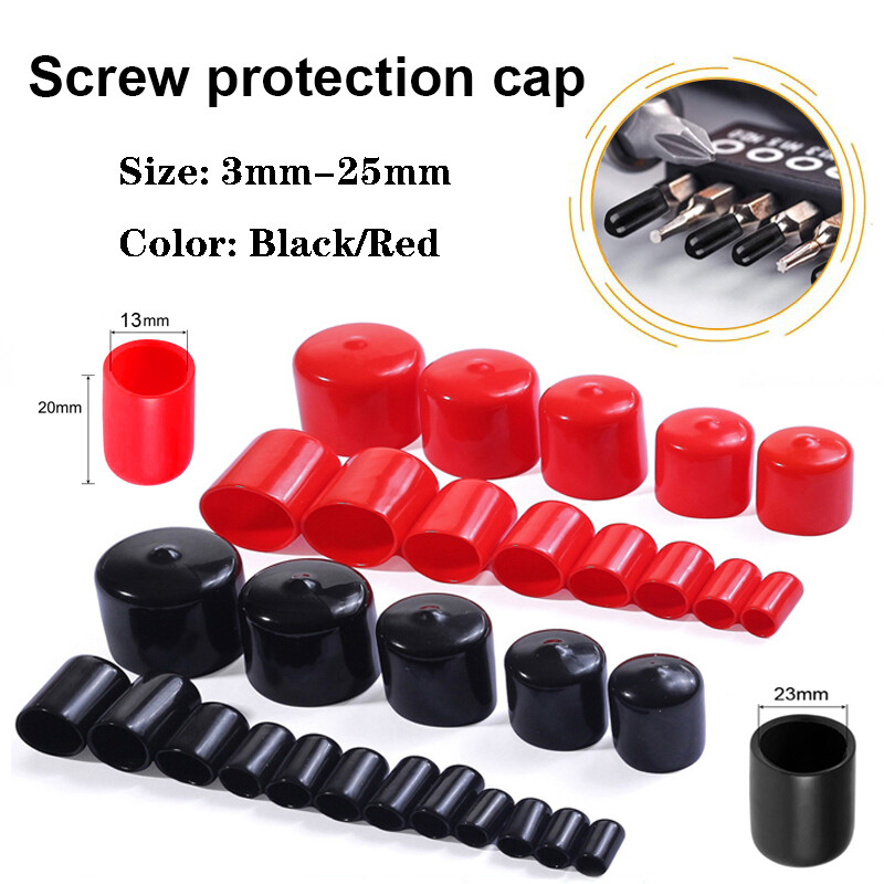 Uxcell 100-Pack Rubber Thread Protectors - 3.5mm ID Round End Caps, Black Flexible Tube Caps For Screws, Furniture, Tubing - View #10