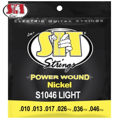SIT S1046 Power Wound Nickel Light Electric Guitar Strings 10-46