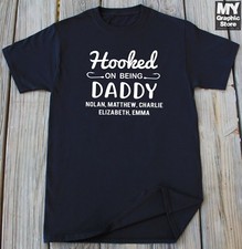 Daddy T-shirt New Dad Fathers Day Christmas Birthday Gifts Personalized Names