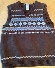 JANIE  JACK ARGYLE SWEATER VEST BOYS SZ 4