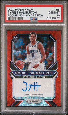 Tyrese Haliburton RC Prizm Auto PSA10