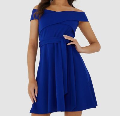 quiz off the shoulder dress QUIZ Women's Bardot Maxi Off Shoulder Dress