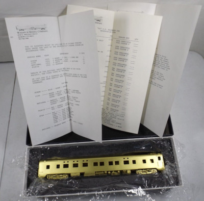HO Wasatch Model Co. brass Union Pacific sleeper car in original box (lot BB80)