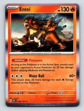 Basic Entei HP 130 Blaze Ball Attack Pressure Ability Rarity Red