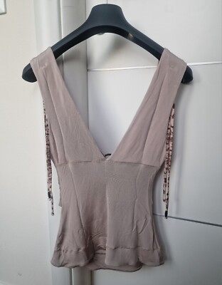 ROBERTO HORSES - ANTIQUE PINK VEST TOP SIZE M