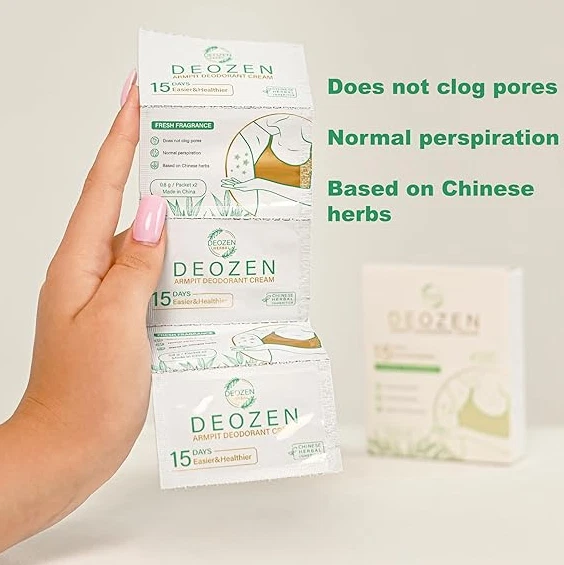 Armpit Deodorant Cream *Deozen* Natural Deodorant for Women and Men, Herbal - Image 3 of 4