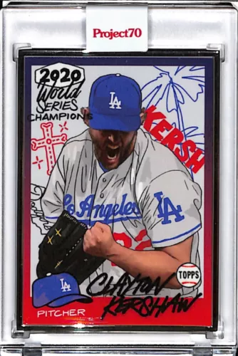2021 TOPPS PROJECT 70 #252 CLAYTON KERSHAW by SOPHIA CHANNG - SILVER FRAME 51/51