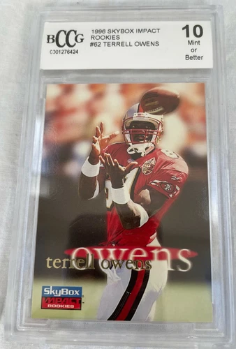 BCCG 10 (PSA) Graded Terrell Owens 1996 Skybox Rookie RC #62