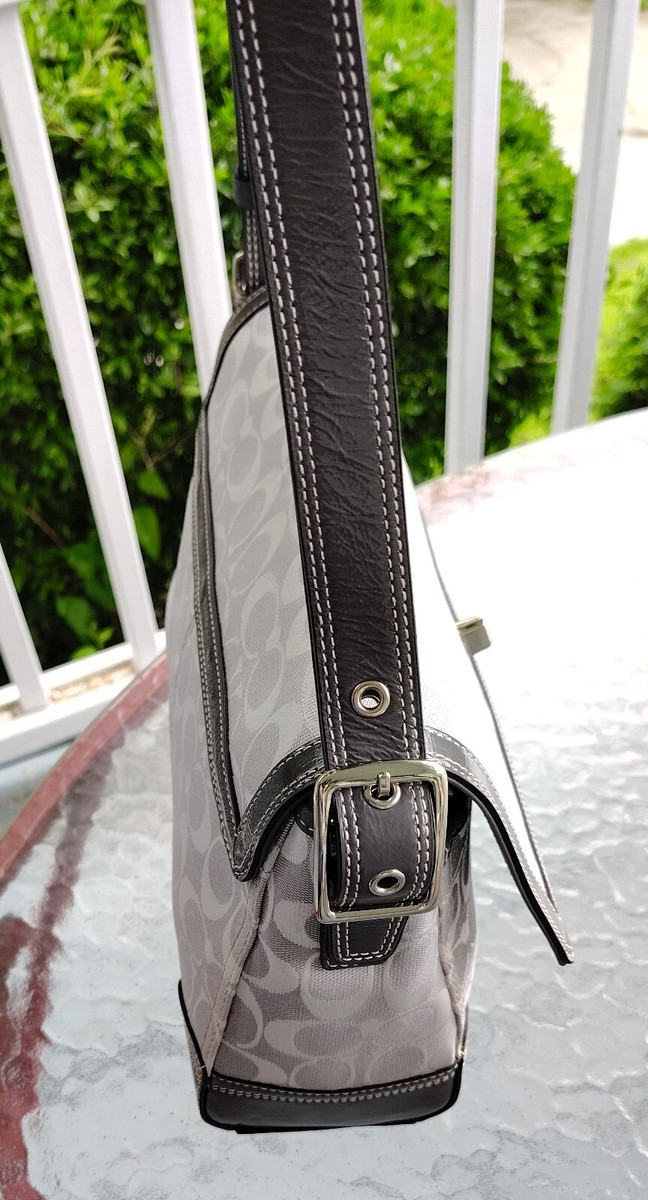 Coach F13972 MEDIUM Vintage Y2K Soho Light Gray Signature C