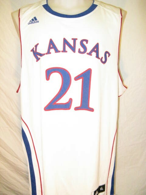 Kansas Jayhawks #21 Men's XL White 2011 Adidas Replica Basketball Jersey | eBay