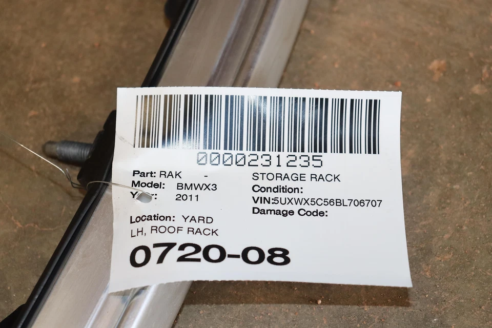 BMW X3 F25 2011-2017 lado del conductor izquierdo riel de techo moldura OEM Foto 4 de 4