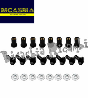 Kit 10 Vis M6 Pour Pare-brise Moto - Aluminium Anodisé Noir, Universel, Facile à Installer - 13