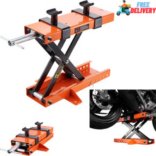 Motorcycle Lift 1100 Lbs Center Scissor Jack Hoist Stand Vevor Saddle Safety