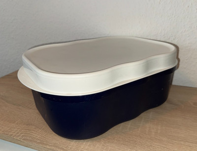 Original Tupperware BrotMax 1 Brotkasten Dunkelblau Weiß - Guter Zustand