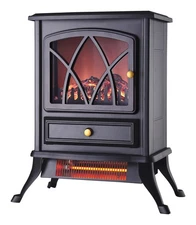 Konwin FP202-Q Black Steel 1000W 12.5A Electric Infrared Stove Heater 20 H in.