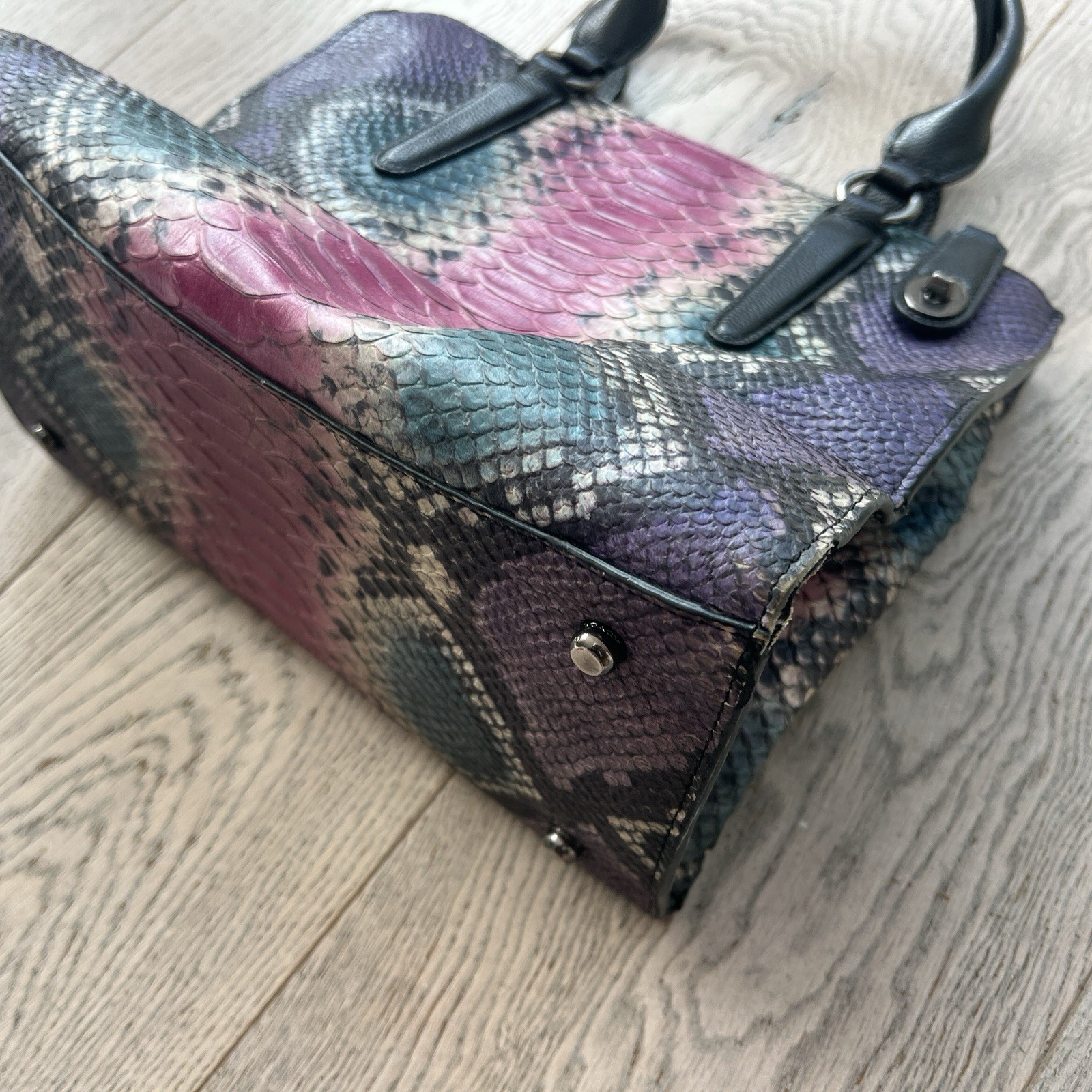 Coach Crosby Multi-Color Python Mini Crossbody Ba… - image 8