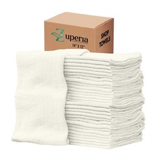 ZUPERIA Cotton Shop Towel   Multipurpose Cleaning Cloths 14" x 12" - Pack