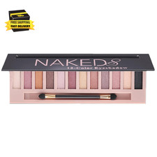 12-Color Nude Eyeshadow Palette - Natural Nude Matte & Shimmer Glitter Pigment E