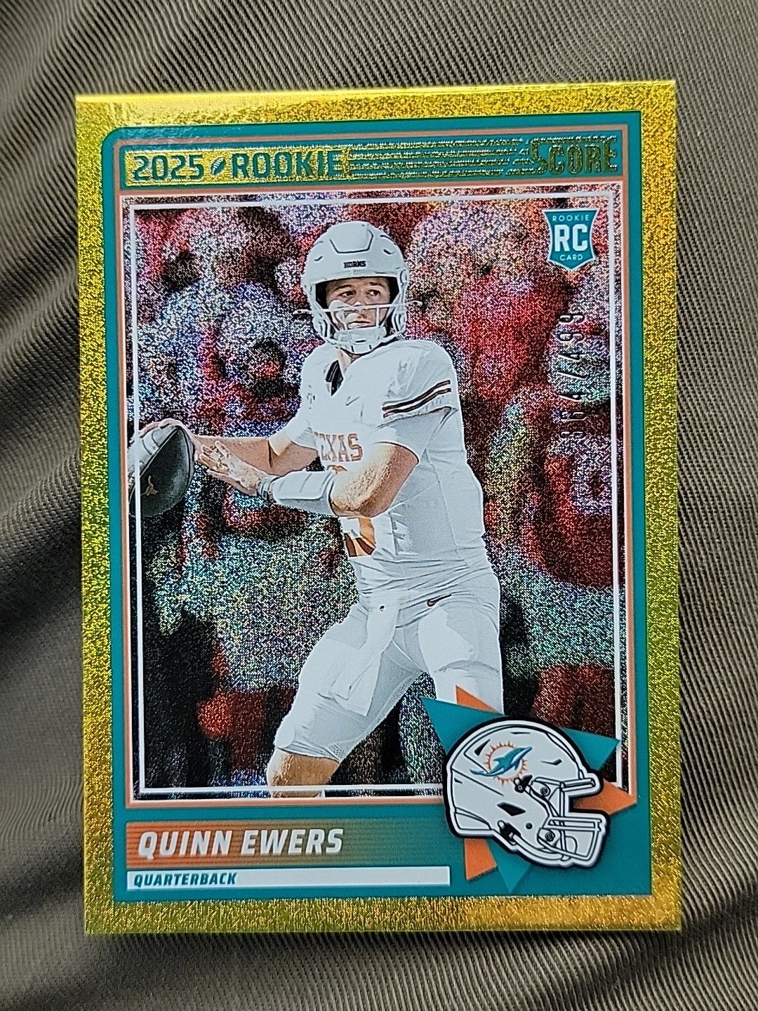 2025 Panini Score Quinn Ewers #75 Dots Gold /499 RC NFL