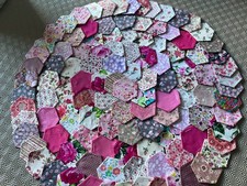 PATCHWORK HEXAGONS LARGE 3” READY TACKED X 120 BRAND NEW