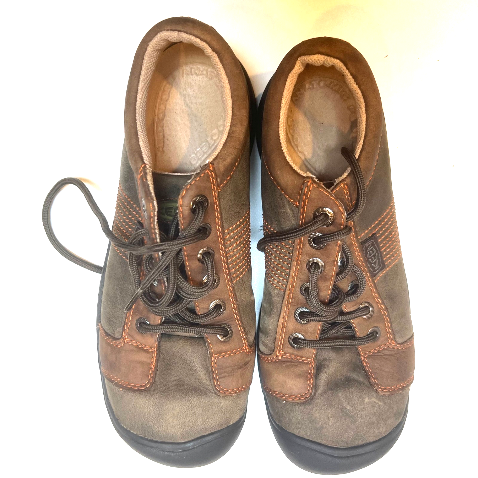 Scarpe da trekking Keen donna taglia 9 5 in pelle marrone sneakers da lavoro outdoor