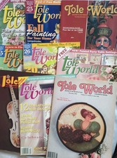 Tole World Painting Magazines with Patterns Lot of 9
