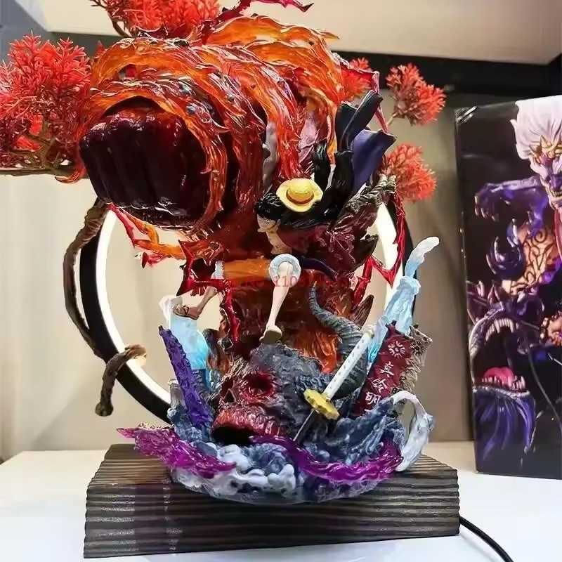 One Piece Luffy Gear 3 GK Resin LED Statue Figure Anime Collectible Lights Up