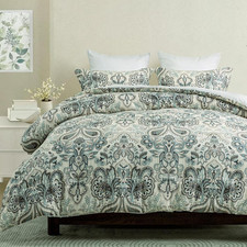 King Size Comforter Set - Damask Paisley Floral King Comforter Bedding Set, 100 