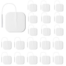 TENS Unit Pads 2"X2" 20PCS Upgraded Adhesive Self-Adhesive Electrode Black
