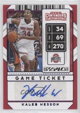 2020 Contenders Draft Picks Sticker Game Ticket Blue /99 Kaleb Wesson #137 Auto