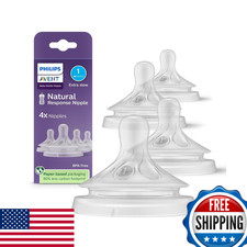Philips Avent Natural Response Nipples Extra Slow Flow Flow 1 4-Pack Scy961/44