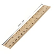 2 x Wood Ruler 15cm 6 Inch Office Rulers Wooden Straight Rulers