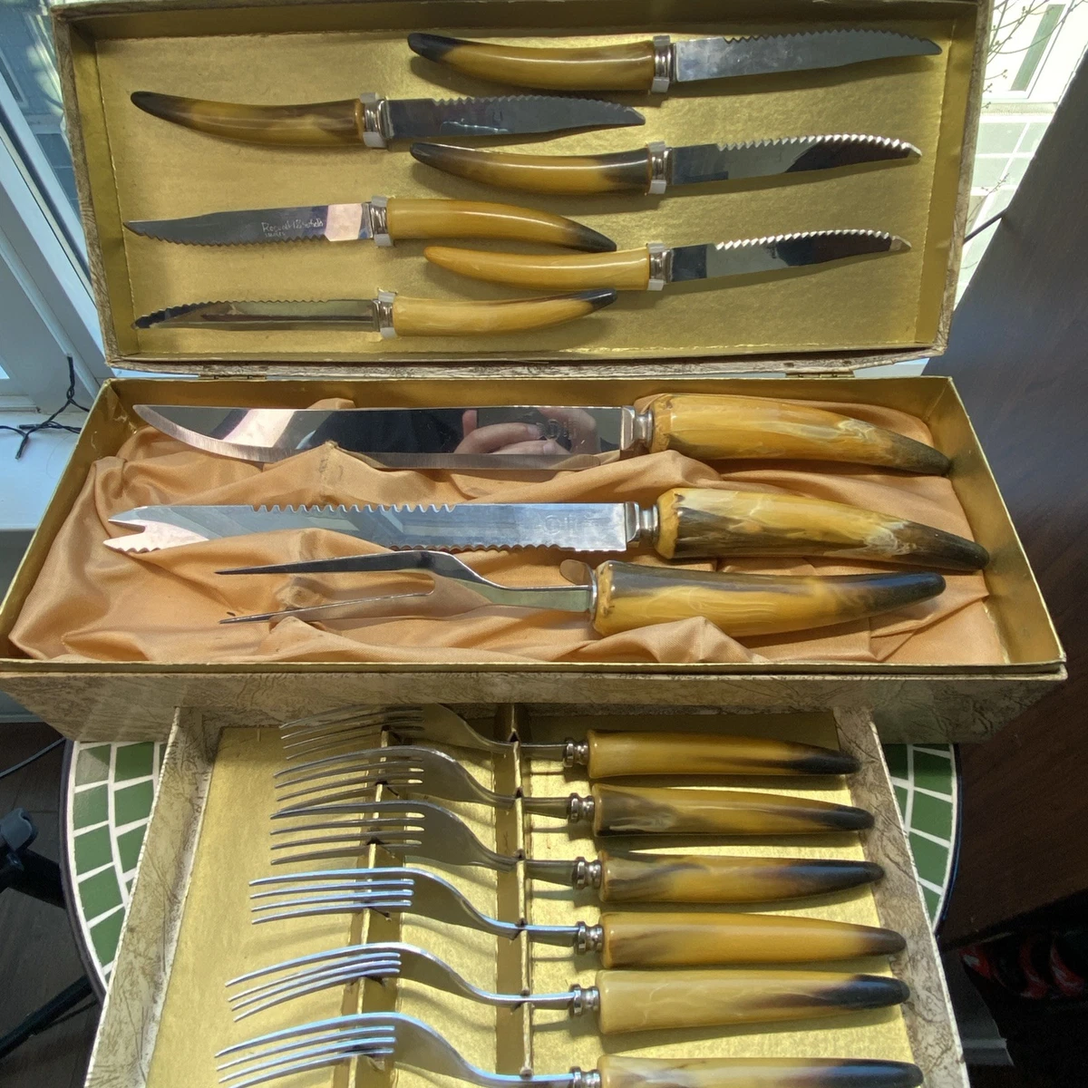 vintage bakelite carving set products for sale | eBay